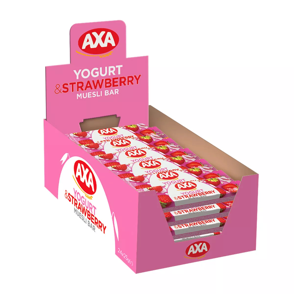Батончик зерновий з йогуртом та полуницею, 25г. AXA - фото 2