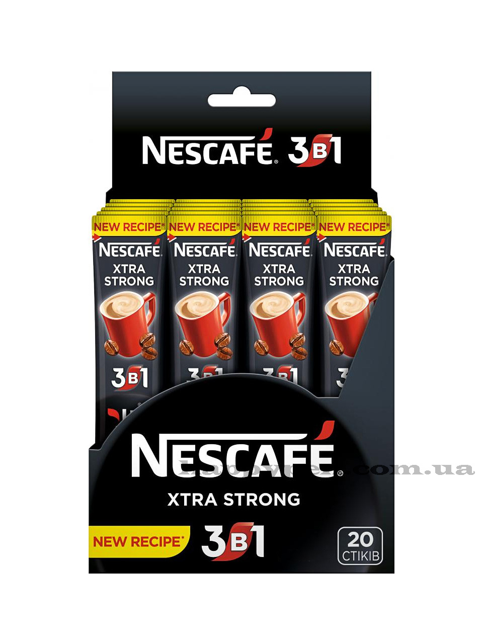 Кофе растворимый 3 в 1 Extra Strong в стике по 13г., 20шт./уп. Nescafe - фото 1
