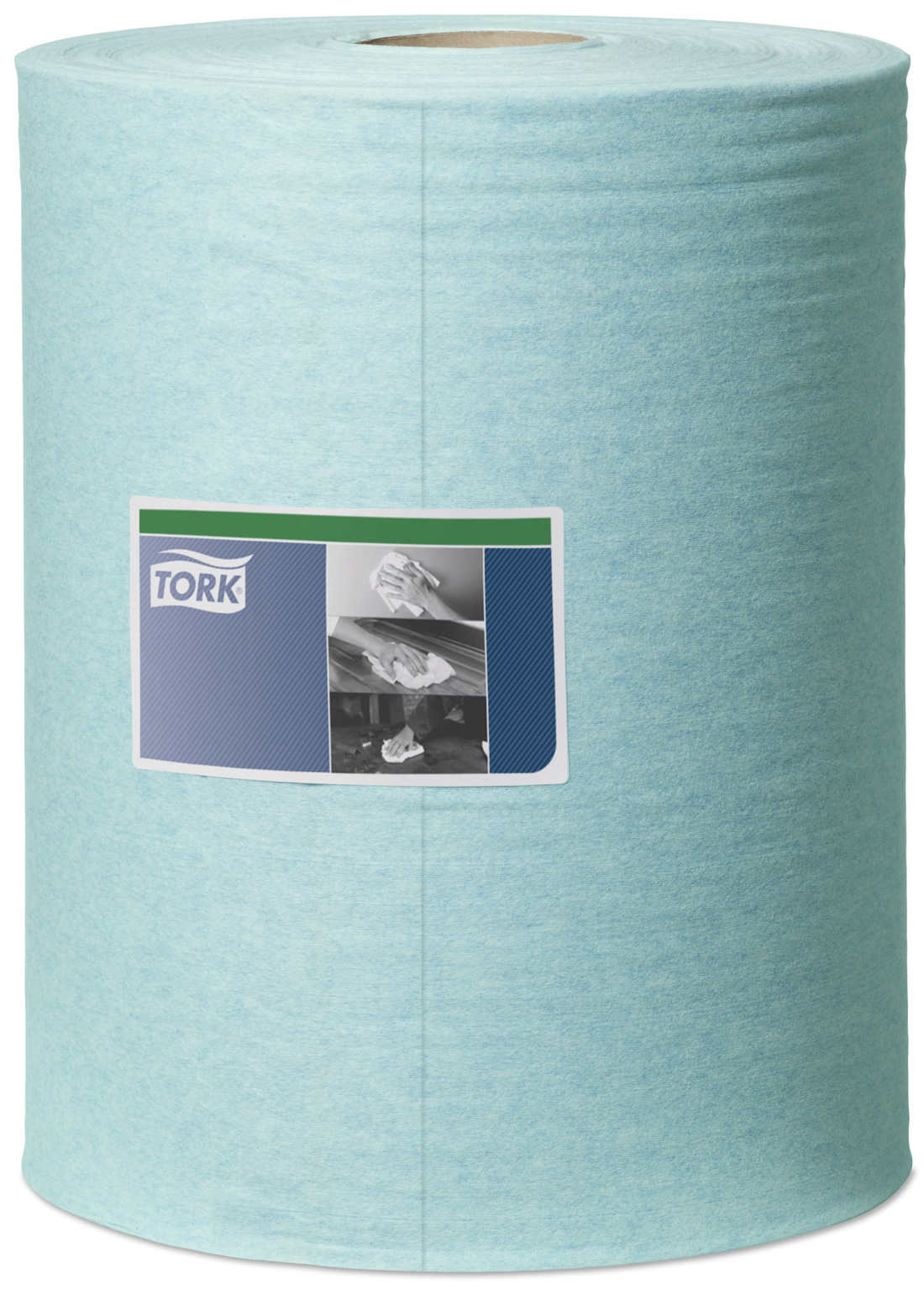 Протирочный материал безворсовый в рулоне, Чувствительная очистка 1-сл., 38*27см., 190м., бирюз. W1 Tork - фото 2