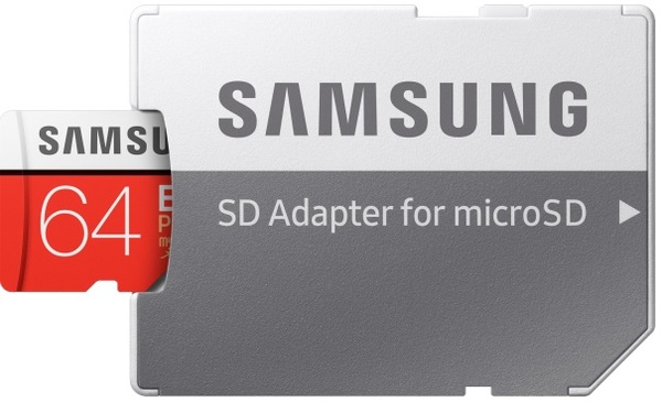 Карта пам'яті microSDXC 64 GB  EVO PLUS UHS-I U3 (MB-MC64HA/RU) + SD SAMSUNG - фото 2