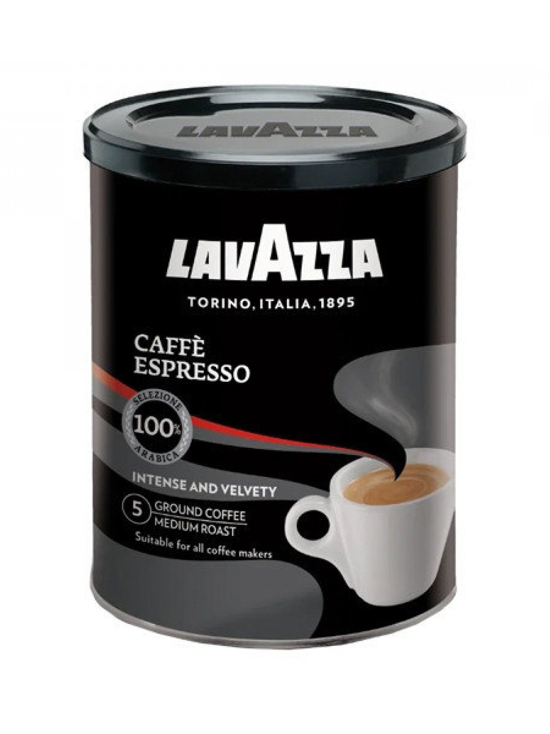 Кофе молотый Espresso 250г., купаж арабика, жестяная банка Lavazza - фото 1