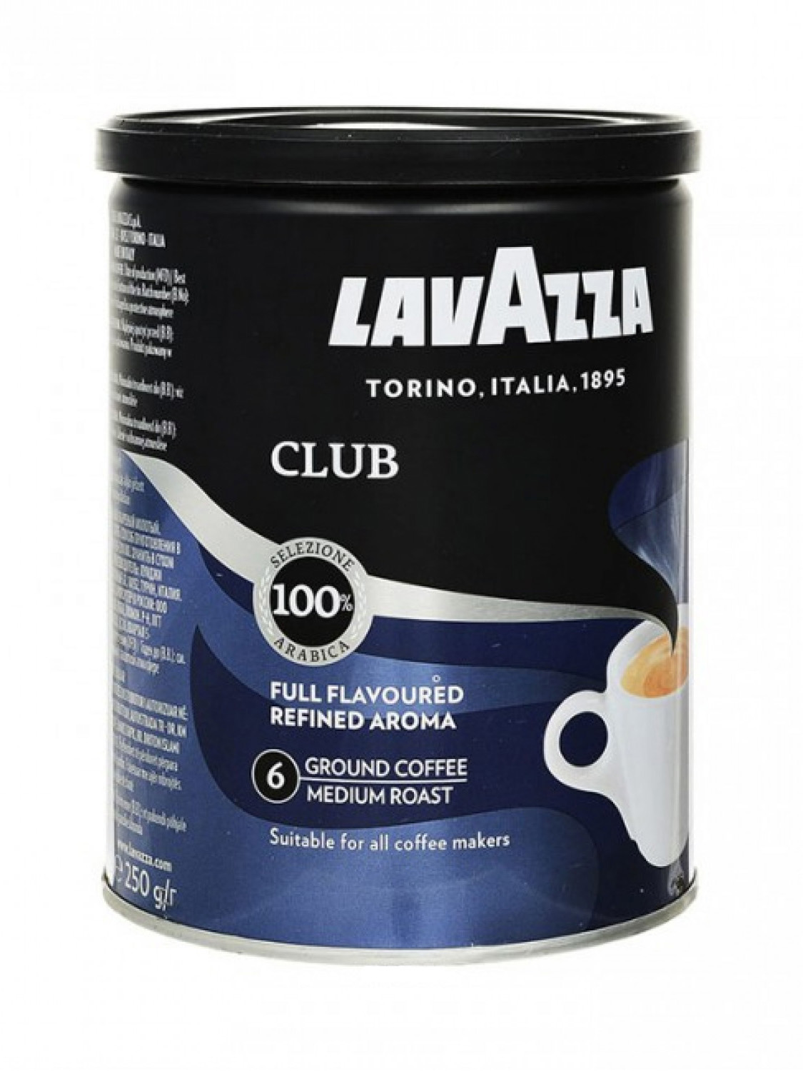 Кава мелена Lavazza Club 100% арабіка, 250г., жерстяна банка Lavazza - фото 1