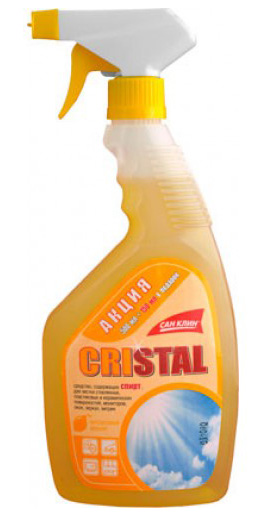 Жидкость для мытья стекол, 500мл. Cristal с распылителем СанКлин - фото 1