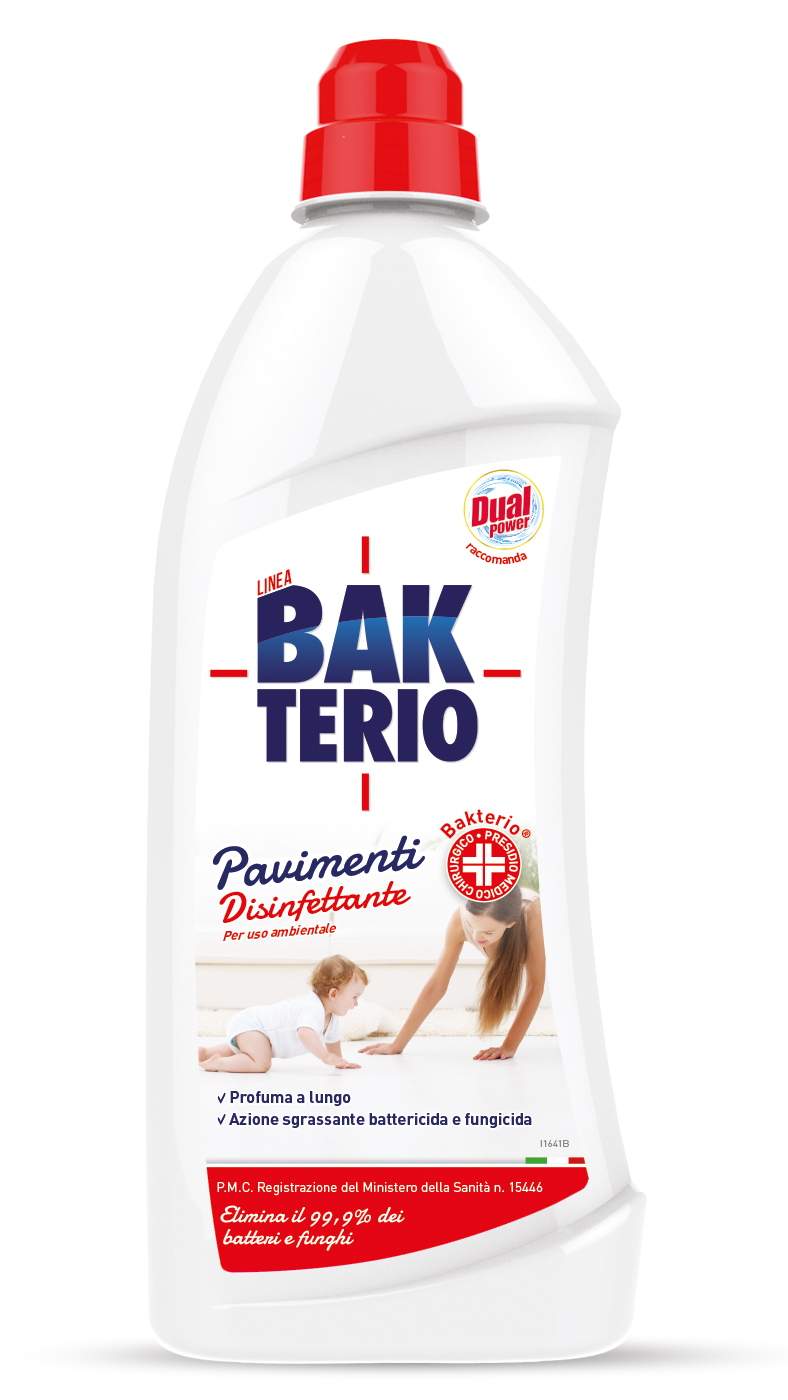 Дезінфекційний засіб для миття підлоги BAKTERIO, 1л Dual Power - фото 1