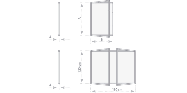 Доска-витрина пробковая 120*180см. SZ model 2 2x3 - фото 1