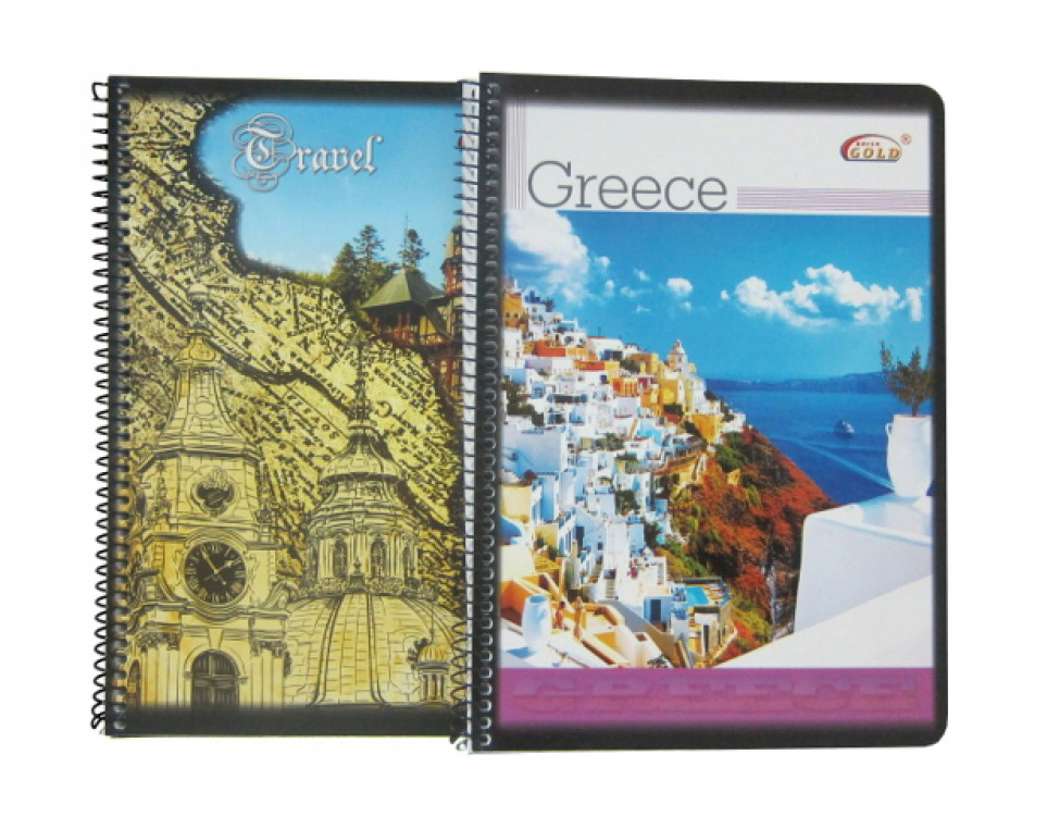 Зошит на спіралі А5, 80арк., клітинка Gold, м'яка обкладинка, асорті Бріск - фото 1