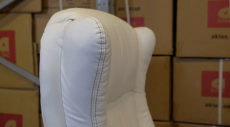 Кресло для руководителя Бадалона CH MB (Кожа LC-F), беж. АКЛАС - фото 6