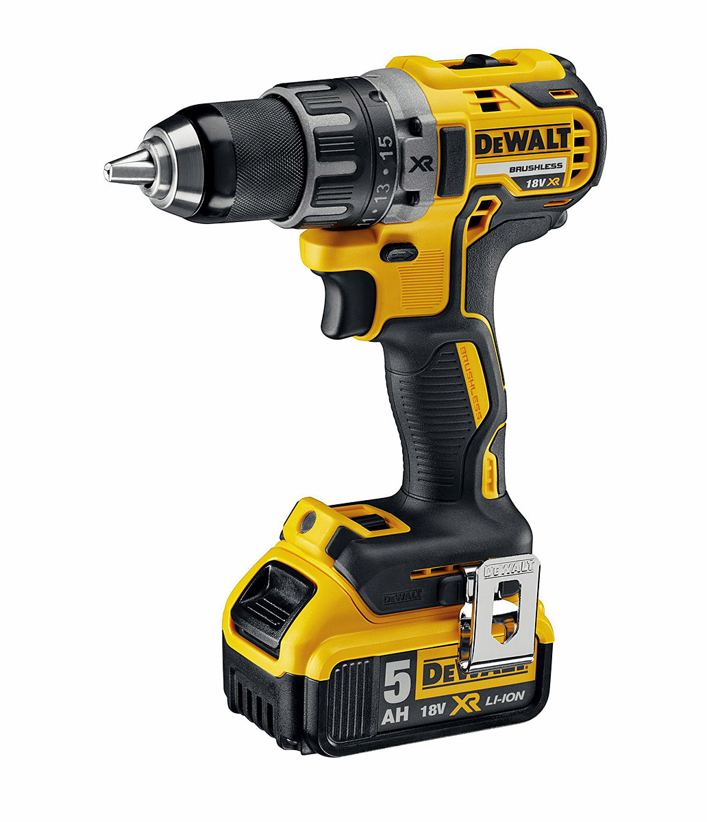 Дриль-шуруповерт акумуляторний безщітковий DCD791P2 460Вт, 550-2000 об/мин, 5 Аг, вес 1,8кг DeWALT - фото 1