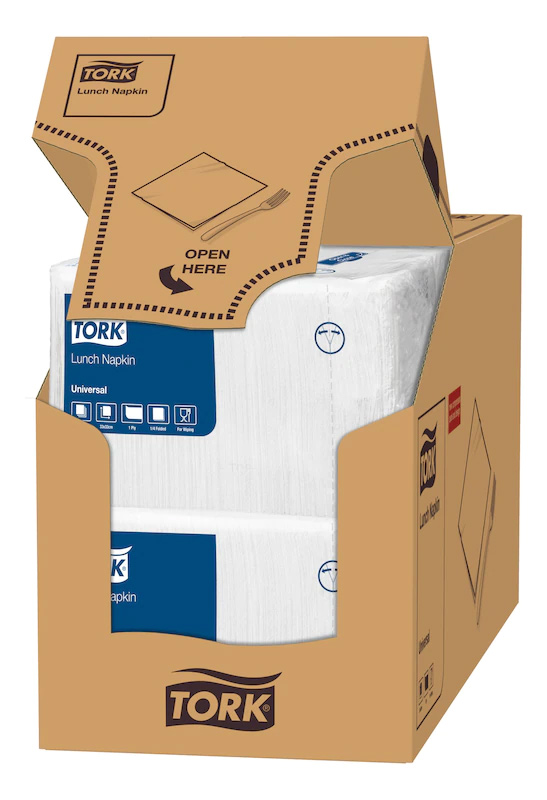 Салфетки 33*33см. Tork Universal 1 слойная, 500шт./уп., бел. Tork - фото 2