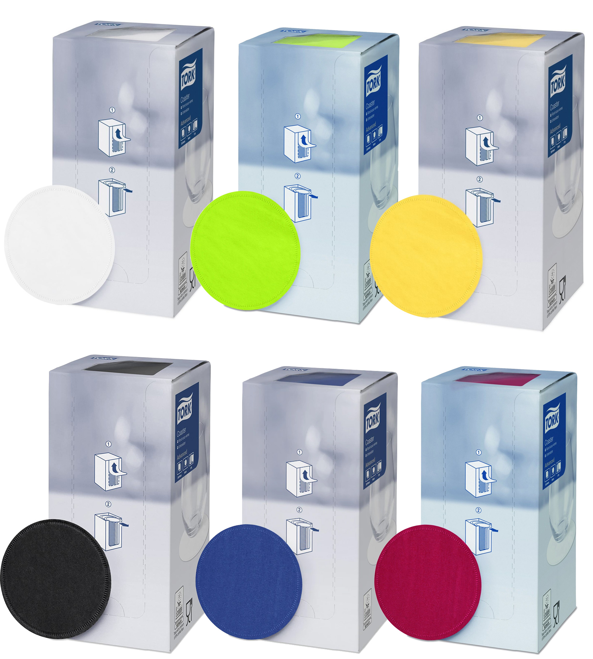 Коастер Advanced, d=90мм, 8-сл., 250шт./уп., ровный край, бел. Tork - фото 2