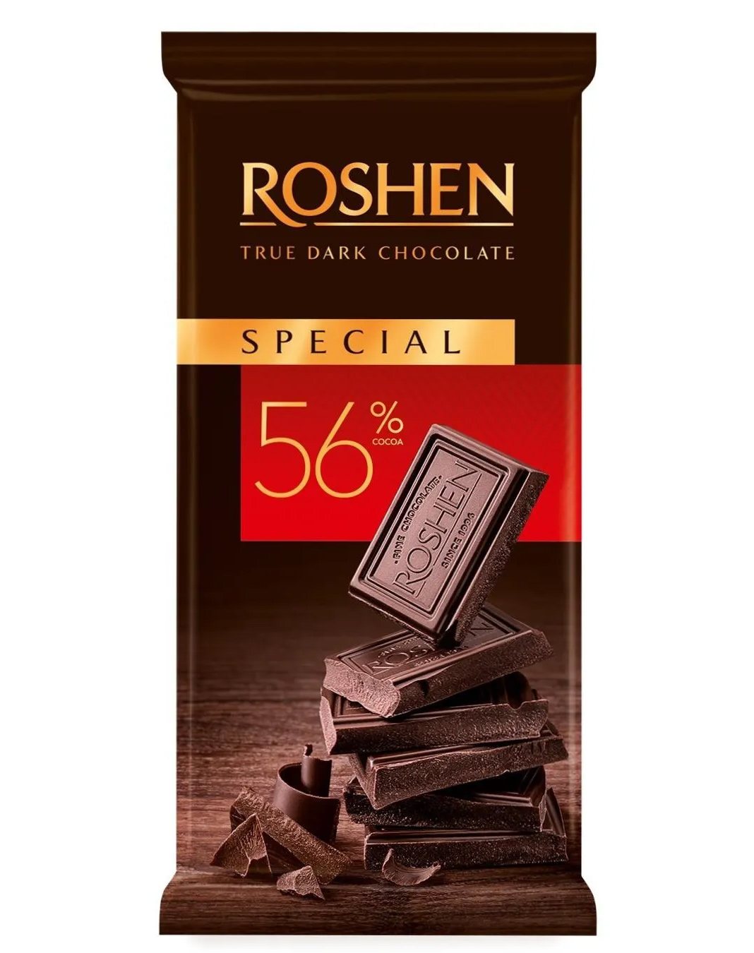 Шоколад Черний Special 56%, 85г Roshen - фото 1