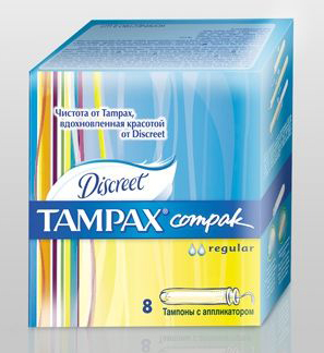 Тампони гігієнічні Compak Regular Single з аплікатором, 8шт./уп. Tampax - фото 1