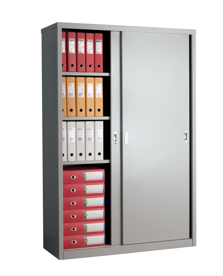 Шафа архівна на 4 полиці, (1830*1215*458) металева з замком, сірий Практик - фото 1