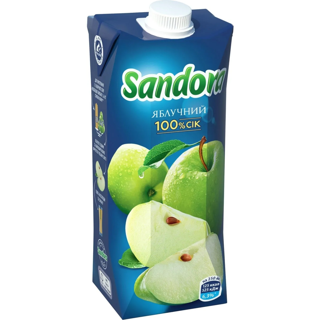 Сок Яблочный 0,5л. Сандора - фото 1