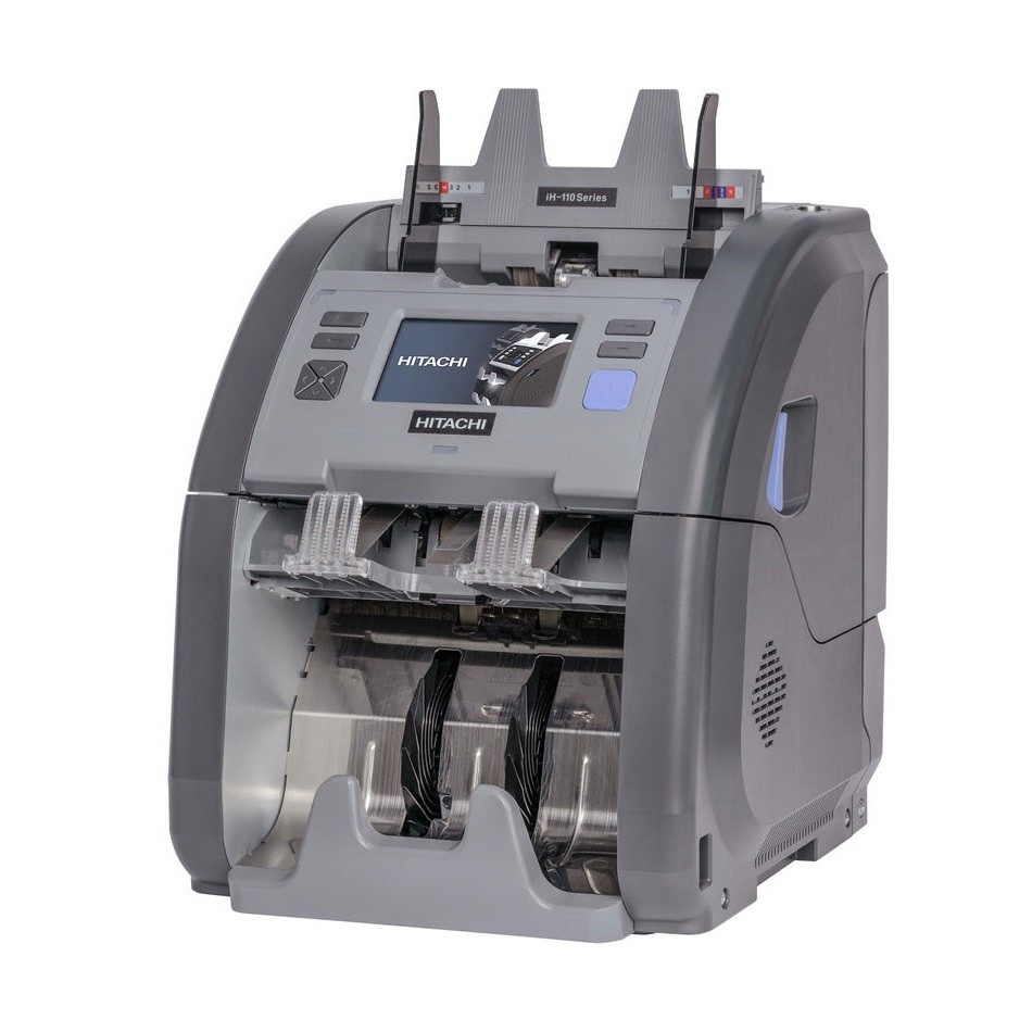 Счетчик банкнот Hitachi -iH110F, Двухкарманный, серый DORS - фото 2