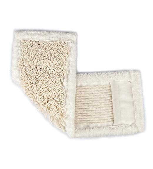 Насадка Моп плоская для швабры 40*12см., хлопок/микрофибра с карманами и ушками, беж. Uctem - фото 1