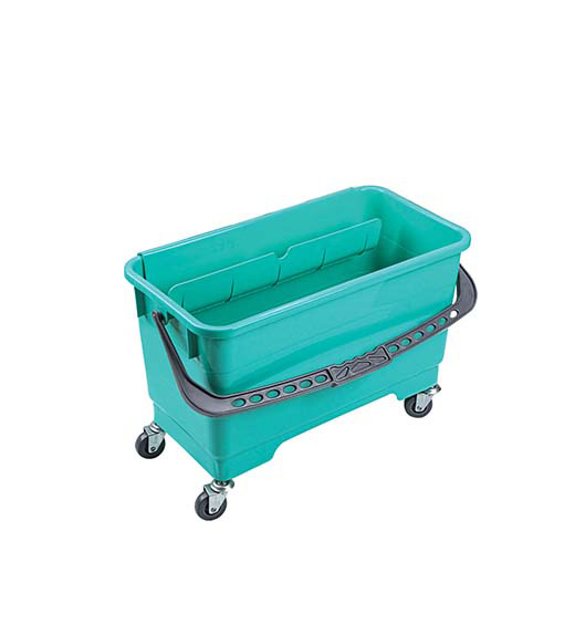 Ведро прямоугольное 20л., на колесиках, с встроенным отжимом, пластик, бирюз. Uctem - фото 1