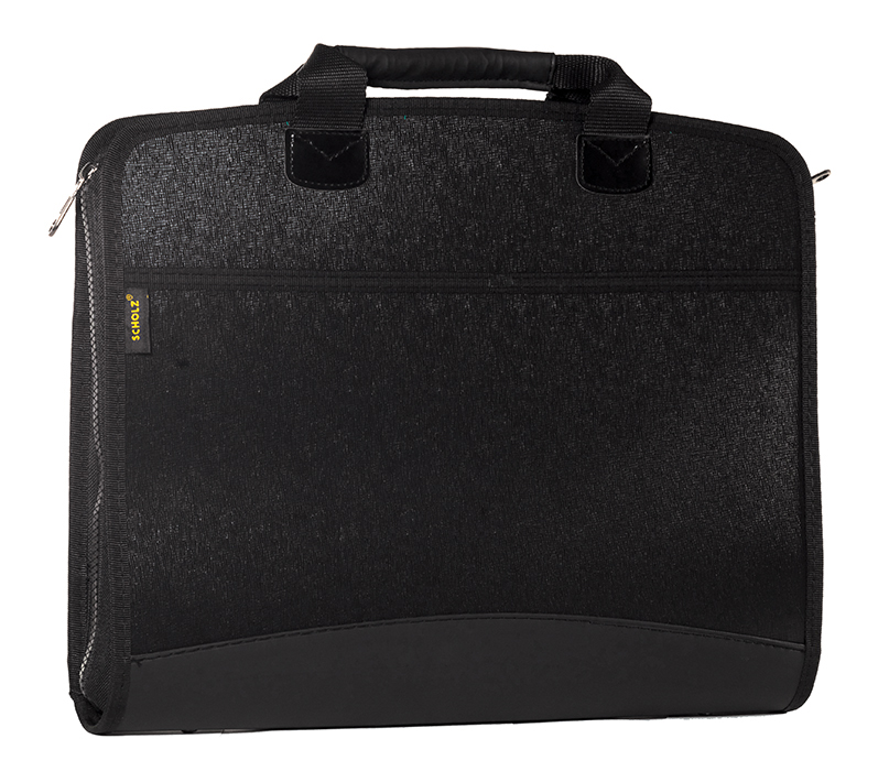 Портфель-картотека на 4 отделения, В4, с органайзером, на молнии, комбинированный Scholz - фото 3