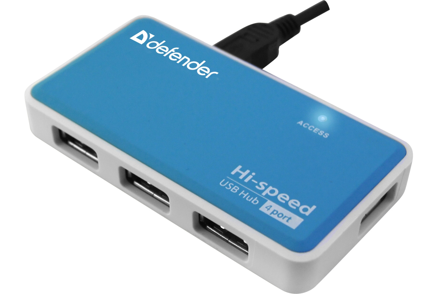 Хаб (концентратор) 4 портовий USB 2.0, 220V, Quadro Power Defender - фото 5