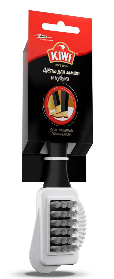 Щетка для замши, тройная Kiwi - фото 3