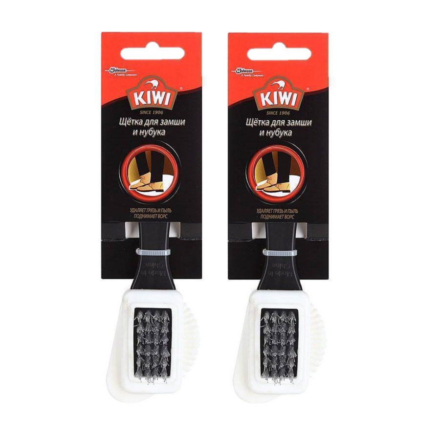 Щетка для замши, тройная Kiwi - фото 4