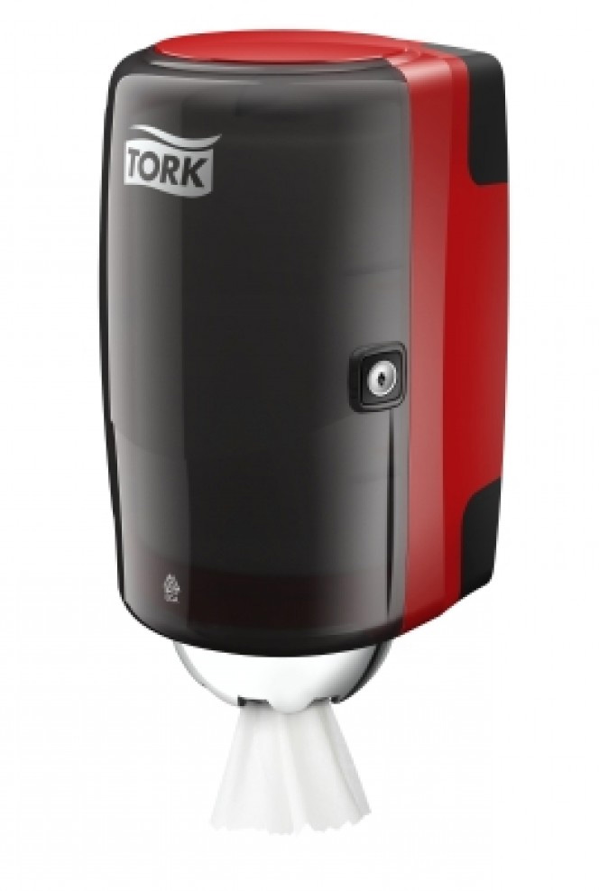 Диспенсер для материалов в рулоне с центральной вытяжкой Tork Performance Мини, (M1), красн./черн. Tork - фото 5