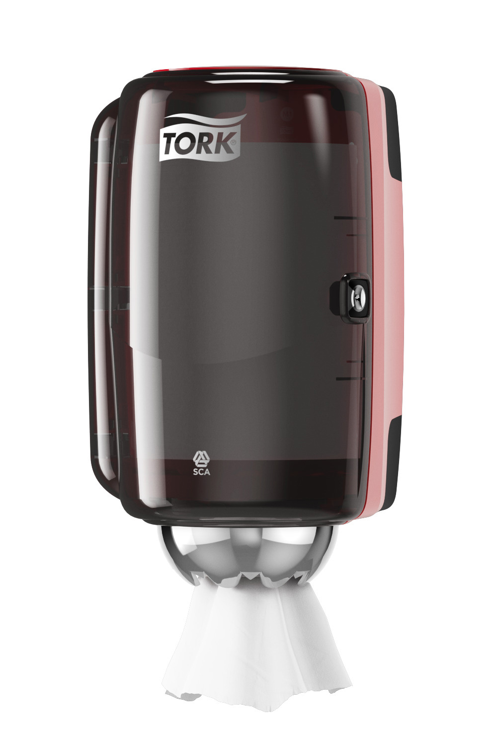 Диспенсер для материалов в рулоне с центральной вытяжкой Tork Performance Мини, (M1), красн./черн. Tork - фото 6