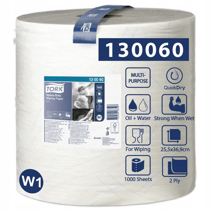 Протиральний папір великий рул, Tork Advanced 430, 2-х сл., 36,9*34см., 340м., 1000 листів, біл. W1 Tork - фото 3