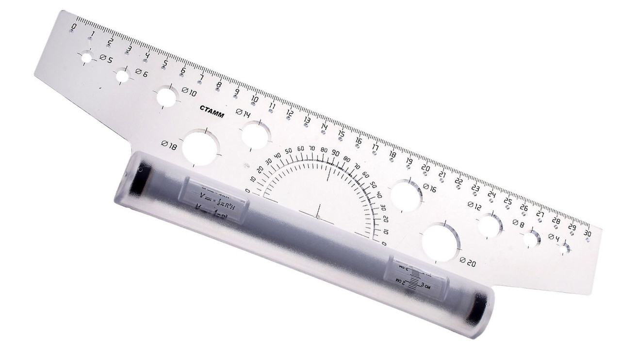 Рейсшина пластикова 30см., прозор. Спектр - фото 1