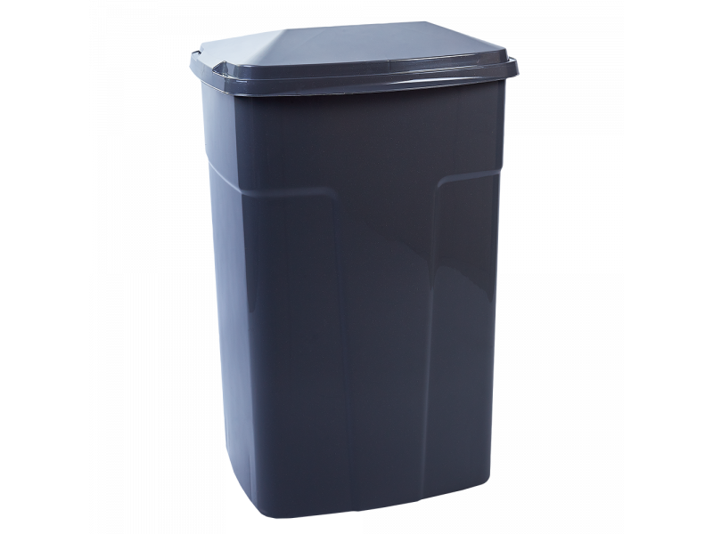 Урна для мусора напольная 90л тем/серая Алеана - фото 1