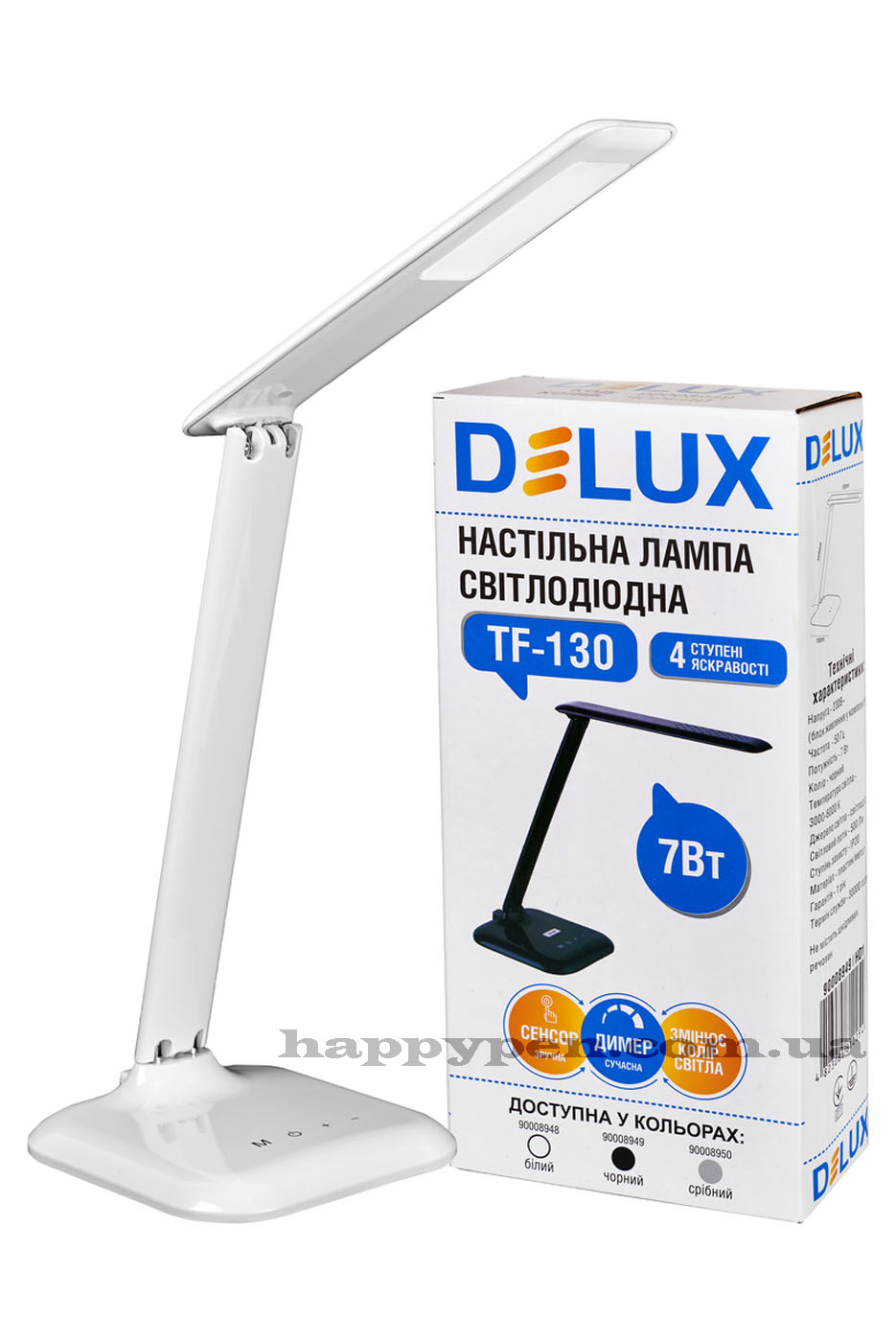 Светильник настольный на  подставке LED DELUX TF-130 3000К/6000К 7Вт, бел. DeLux - фото 1