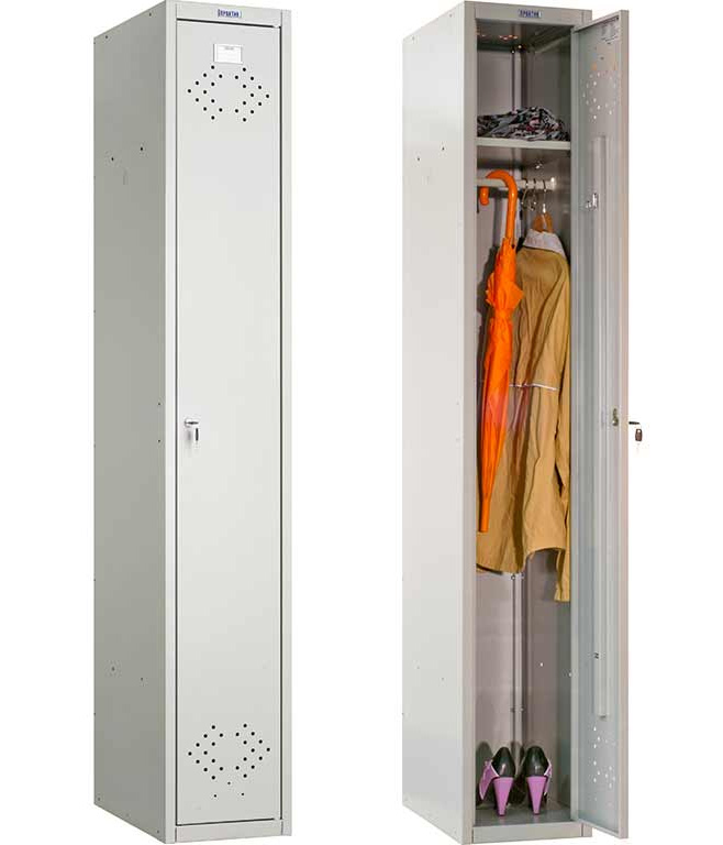 Шкаф для раздевалок (1830*300*500мм) метал., замок, серый Практик - фото 3