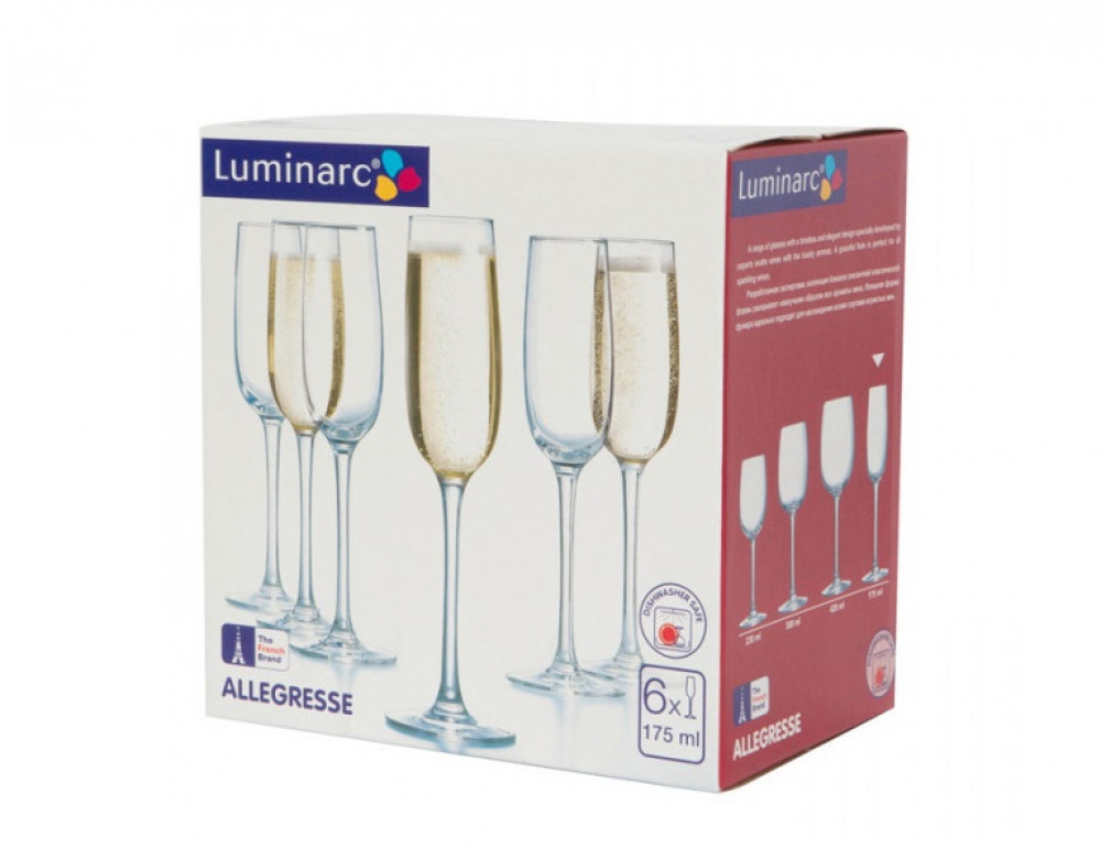 Бокал для шампанского, 175мл. ALLEGRESSE, 6шт./уп., прозр. Luminarc - фото 5