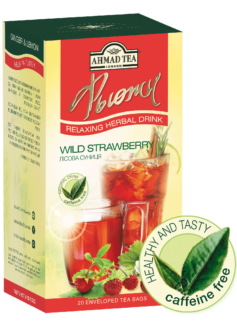 Чай травяной Лесная земляника, 20пак. по 2г. AHMAD - фото 1