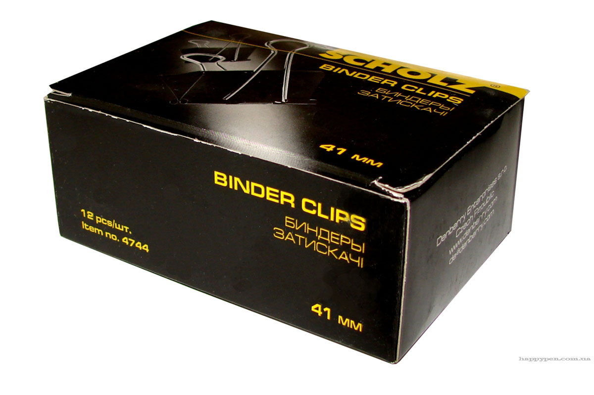 Зажим-биндер 41мм., 12шт./уп. черн. Scholz - фото 2