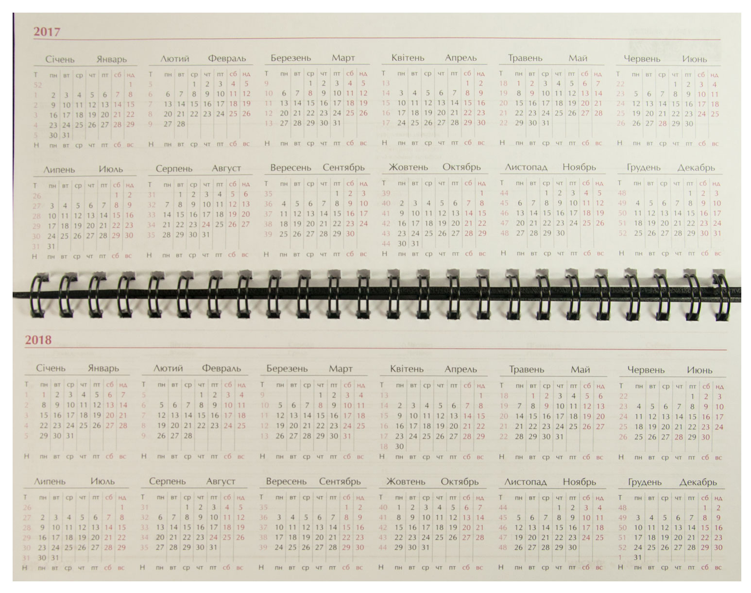 Планінг настольний 