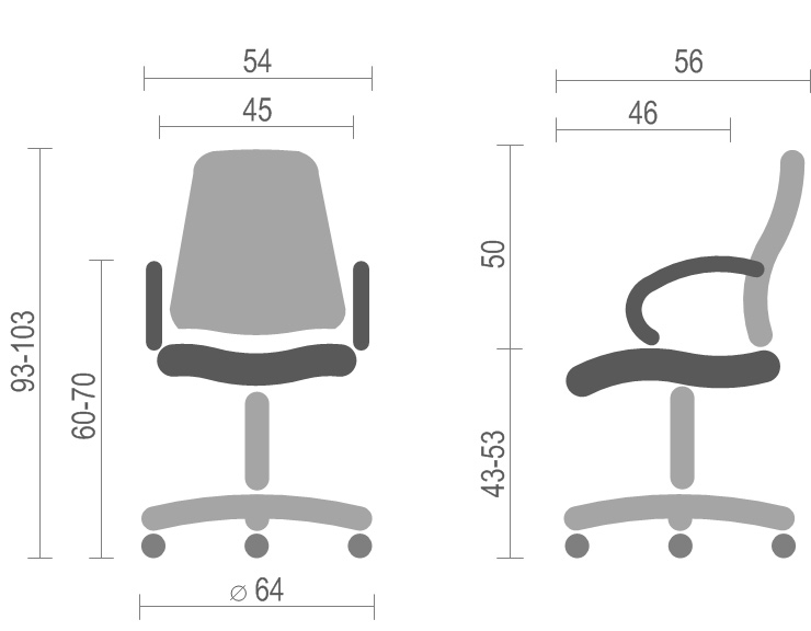 Кресло для персонала Орсо CH TILT, черн. АКЛАС - фото 2