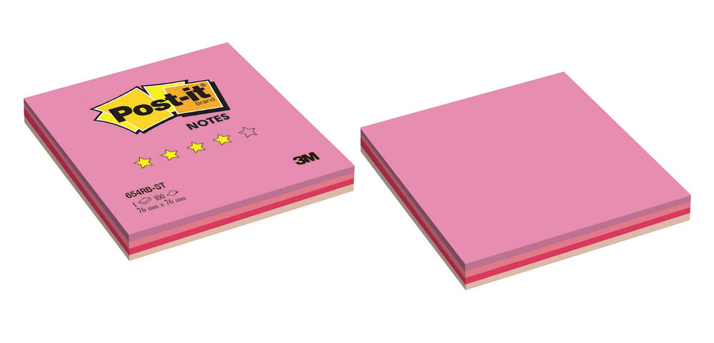 Блок паперу з клейким шаром Post-it 76*76мм.*100л., Полуниця, асорті 3M - фото 3