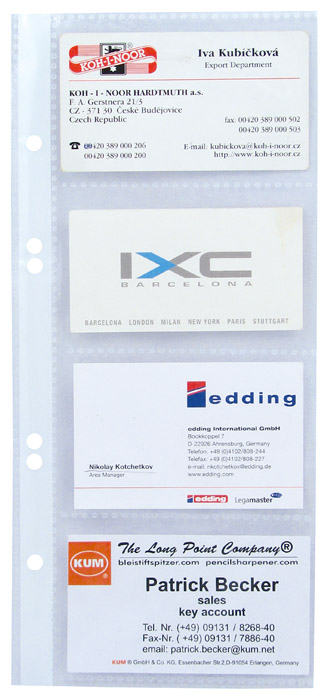 Файли для візитниць на 8 візиток (10шт/уп.) Axent - фото 1