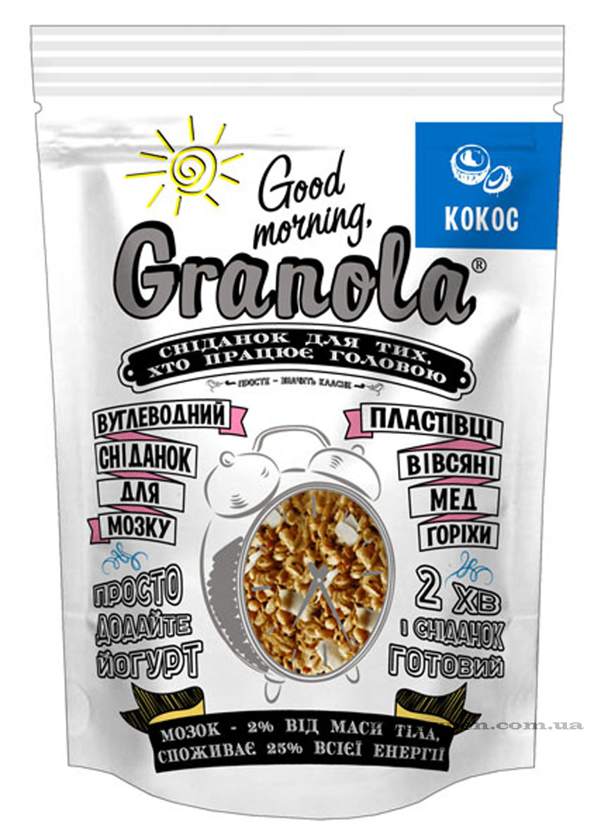 Готовый завтрак Гранола с кокосом, 330гр. Good morning, Granola - фото 1