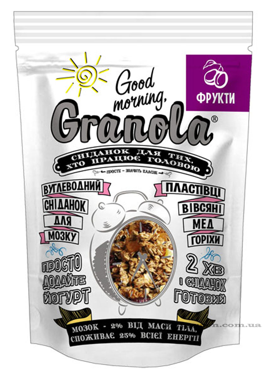 Готовий сніданок Гранола з сухофруктами, 330гр. Good morning, Granola - фото 1