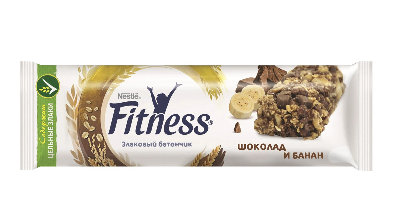 Батончик з цільними злаками, шоколадом та бананом Фітнес 23,5г. Nestle - фото 2