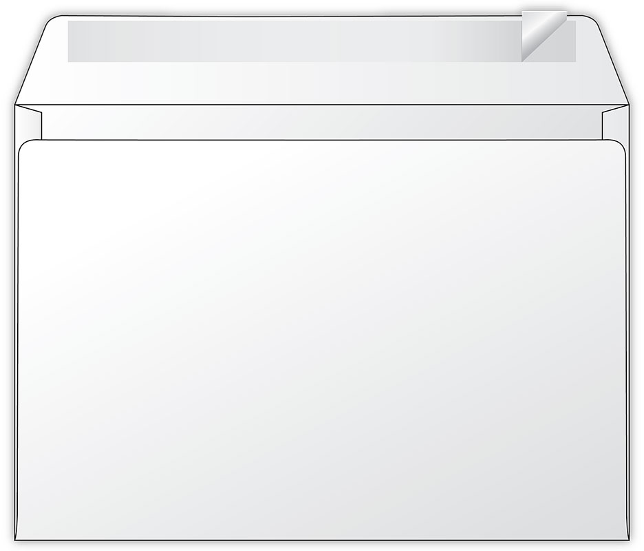 Конверт C5 (162х229), відривна стрічка, 80г/м2, 500шт/уп. Україна - фото 1