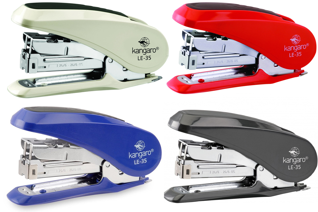 Степлер 24/6, 30арк., пластик/метал, черв. Kangaro - фото 2