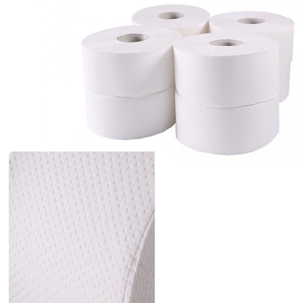 Туалетная бумага Джамбо, 2-х сл., целлюлоза, 120м., 1057отр.(9*11,3см.), 8шт./уп., бел. Tischa Papier - фото 1