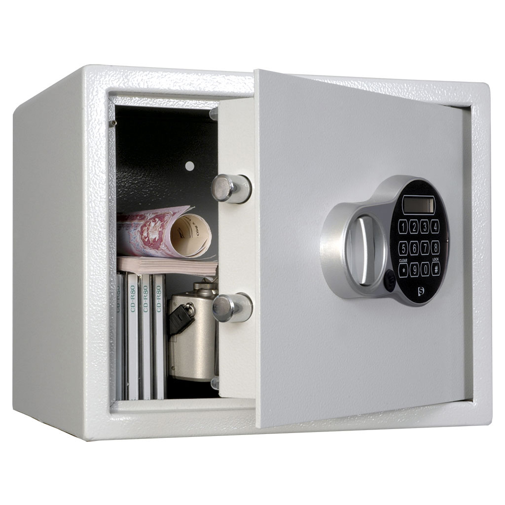 Сейф гостиничный (300*440*355мм.) электронный кодовый замок, 1 полка,  SH-30.EL, серый AIKO - фото 1