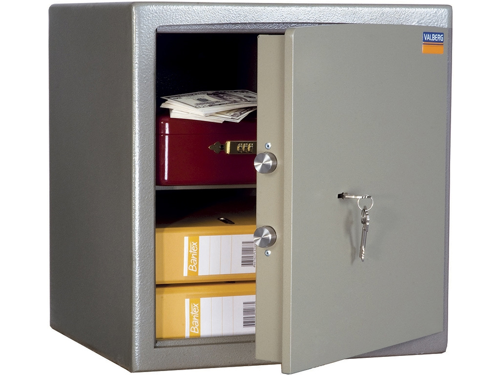 Сейф зламостійкий (460*440*380мм.) ключовий замок, 1 полиця, 1 клас, ASК-46, сірий Valberg - фото 5