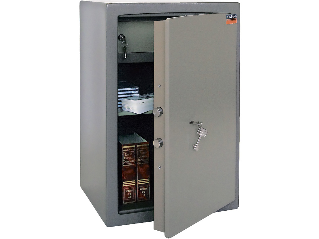Сейф взломостойкий (670*444*380мм.) ключевой замок, 1 полка, кас/ячейка, 1 класс, ASК-67T, коричн. Valberg - фото 3