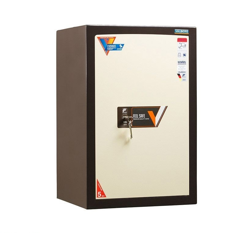 Сейф взломостойкий (670*440*380мм.) ключевой замок, 1 полка, 1 класс, ASК-67T new, темно-корич. Valberg - фото 5