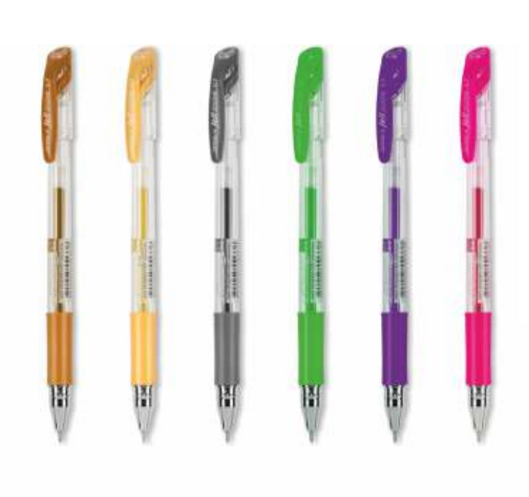 Гелевая ручка Zone 0,7мм., корпус прозр., ст. металлик серебр. Dong-A - фото 2